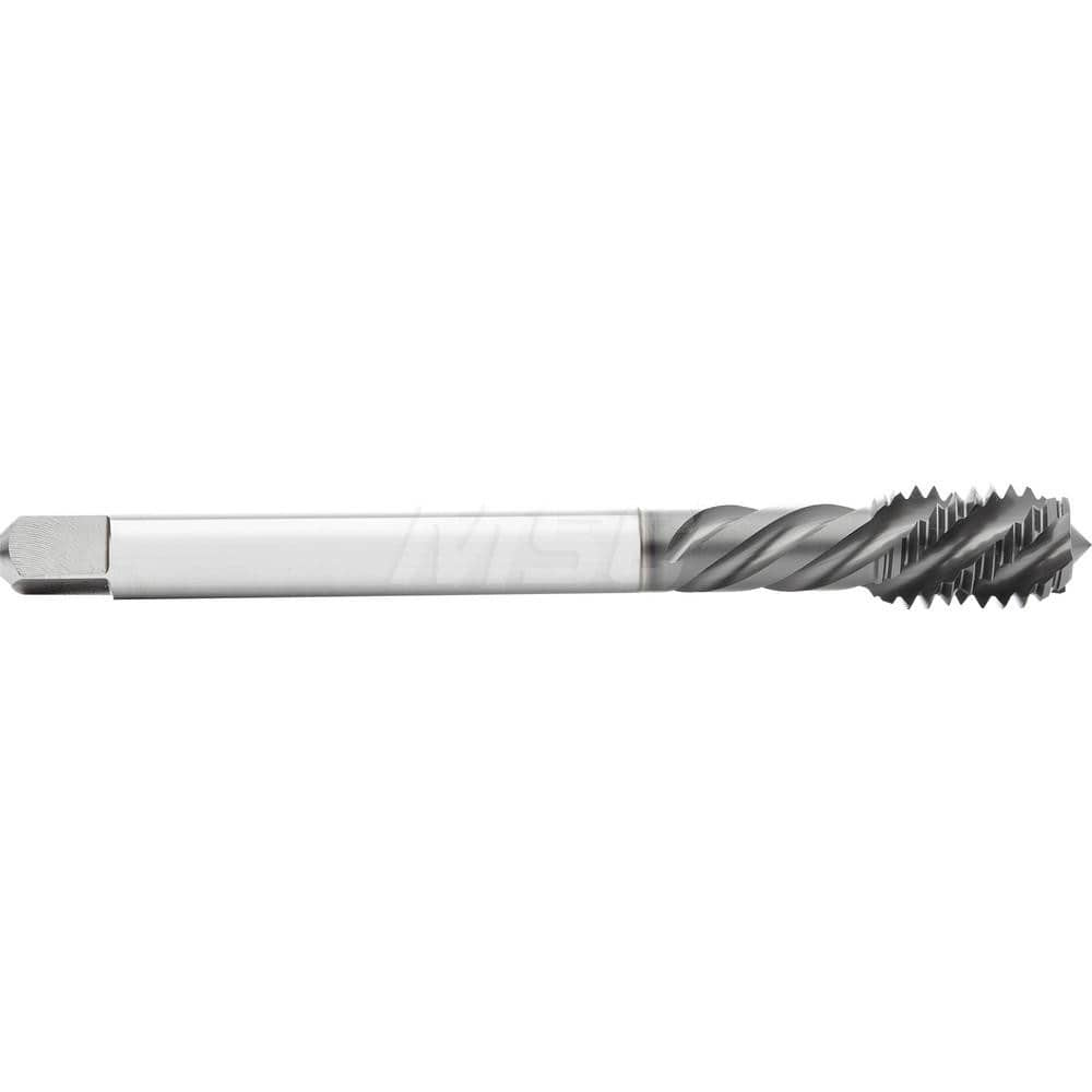 Spiral Flute Tap: 7/16-20, UNF, 4 Flute, 2-3 P, 3B Class of Fit, High Speed Steel-E, GLT-1 Finish 3.937″ OAL, Left Hand Flute, Left Hand Thread, X, Series Enorm Z