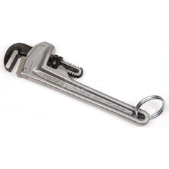 Tethered Pipe Wrench: 18″ OAL, Aluminum 2-1/2″ Max Pipe Capacity