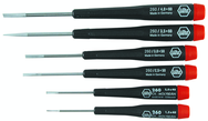 6 Piece - Precision Slotted Screwdriver Set - #26090 - 1.5 - 4.0mm - Benchmark Tooling