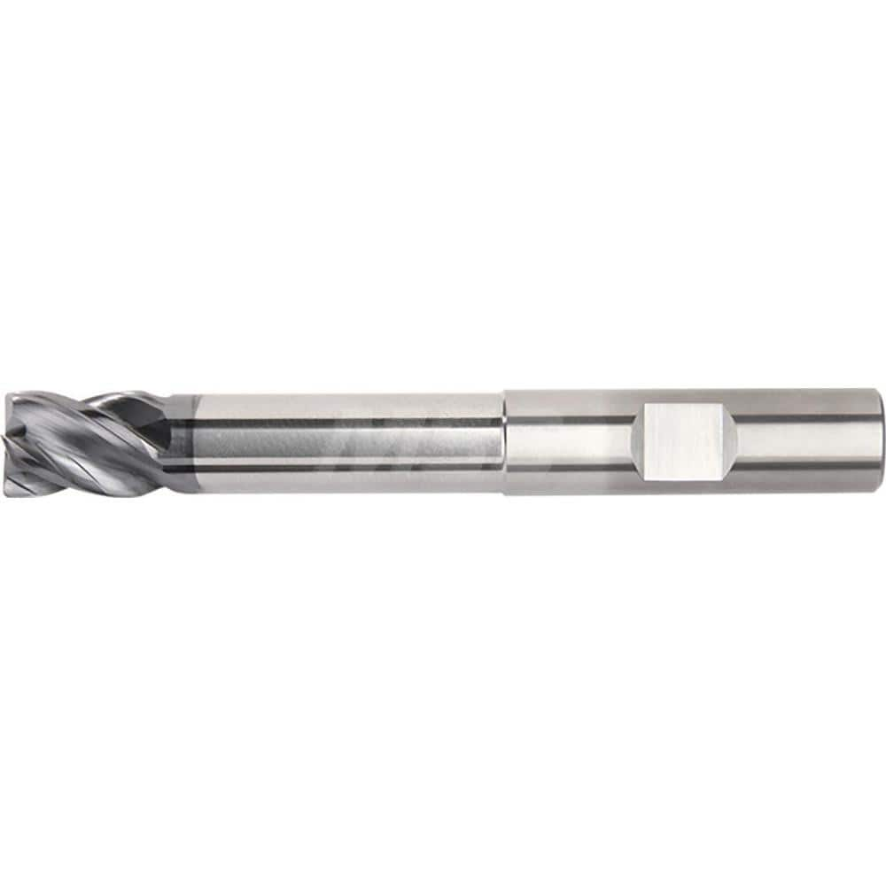 Corner Radius End Mill: 0.7874″ Dia, 4 Flutes, Solid Carbide 36 ° Helix, AlTiN Coated, Corner Radius End, Centercutting, Series HARVI I TE