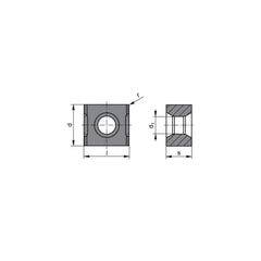 Milling Insert:  LNHX 121008EN-R50 CTPK220,  CTPK220,  Solid Carbide N/A Finish,