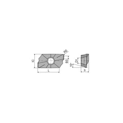 Milling Insert:  XDKT 150540SR-M50 CTPM240,  CTPM240,  Solid Carbide N/A Finish,