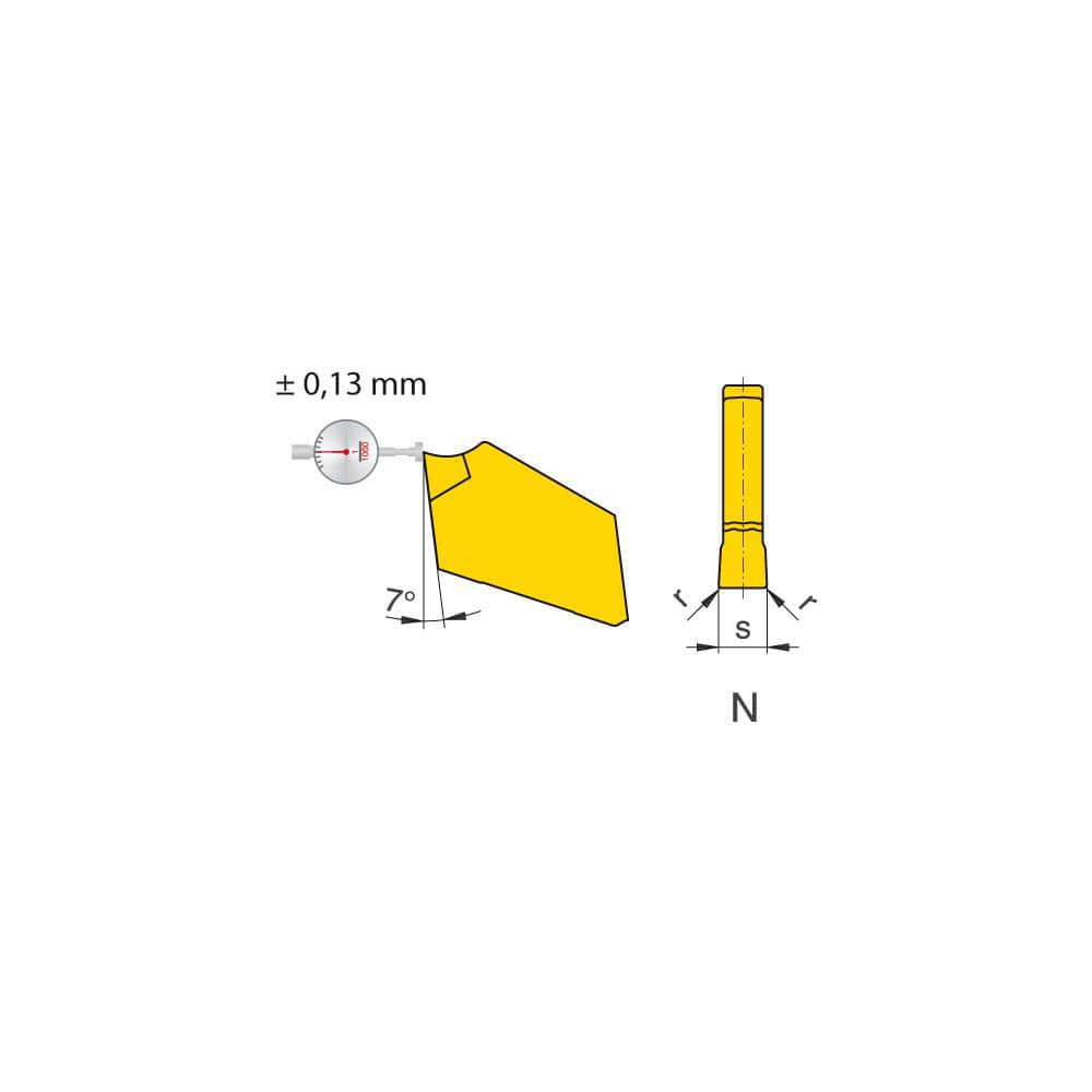 Cut-Off Inserts; Insert Style: FX; Insert Size Code: 3.1; Insert Material: Carbide; Manufacturer Grade: H216T; Insert Holding Method: Wedge; Lead Angle Direction: Left Hand; Insert Hand: Neutral; Lead Angle: 90.000; Relief Angle: 7.000; Multi-use Tool: Ye
