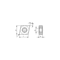 Turning Insert:  CNMM866EN-R28 CTCP125,  Solid Carbide TiCN & Al2O3 Finish,  Neutral,  1″ Inscribed Circle,  0.0945″ Corner Radius,  80.0 &deg N/A Diamond,  Series  CNMM