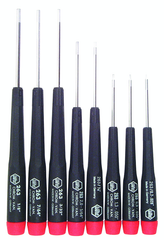 8 Piece - .028 - 1/8" - Precision Hex Screwdriver Inch Set - Benchmark Tooling