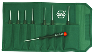 8 Piece - .028 - 1/8" - Precision Hex Inch Screwdriver Set In Canvas Pouch - Benchmark Tooling