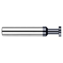 0.3125″ (5/16″) Cutter Diameter × 0.1560″ (5/32″) Width × 1.0000″ (1″) Neck Length Carbide Square Standard Keyseat Cutter, 6 Flutes, AlTiN Coated - Exact Industrial Supply