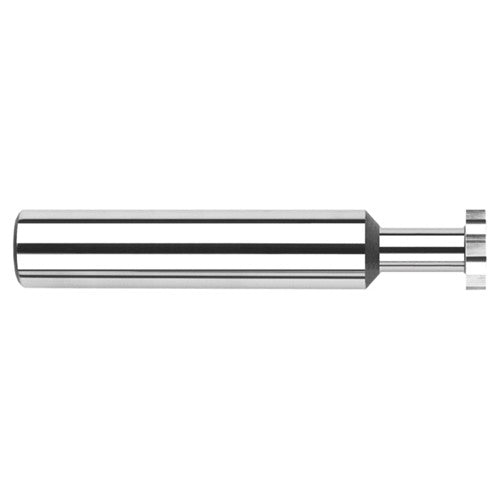0.6250″ (5/8″) Cutter Diameter × 0.3750″ (3/8″) Width × 1.0000″ (1″) Neck Length Carbide Square Standard Keyseat Cutter, 8 Flutes - Exact Industrial Supply
