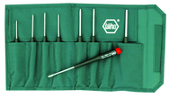 8 Piece - .050 - 5/32" - Precision Ball End Hex Inch Screwdriver Set in Canvas Pouch - Benchmark Tooling