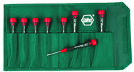 8 Piece - T1; T2; T3; T4; T5; T6; T7; T8 x 40mm - PicoFinish Precision Torx Screwdriver Set in Canvas Pouch - Benchmark Tooling