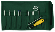 12 Piece - System 4 ESD Safe Drive-Loc Interchangeable Set - #26985 - Slotted 1.5 - 4.0 and Phillips #000 - 1 and Torx® T1-T15 - Canvas Pouch - Benchmark Tooling