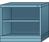 Desk-Standard Cabinet - Base Shelf - Adjustable Shelf - 30 x 28-1/4 x 26-7/8" - Benchmark Tooling