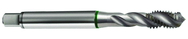 M10x1.5 6H 3-Flute Cobalt Green Ring Full Bottom 40 degree Spiral Flute Tap-Bright - Benchmark Tooling