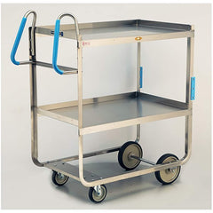 Lakeside - Carts; Type: Utility Cart ; Load Capacity (Lb.): 1000.000 ; Number of Slots: 0 ; Number of Shelves: 2 ; Width (Inch): 21-5/8 ; Length (Inch): 41-3/8 - Exact Industrial Supply