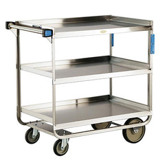 Lakeside - Carts; Type: Utility Cart ; Load Capacity (Lb.): 700.000 ; Number of Slots: 0 ; Number of Shelves: 3 ; Width (Inch): 22-3/8 ; Length (Inch): 38-5/8 - Exact Industrial Supply