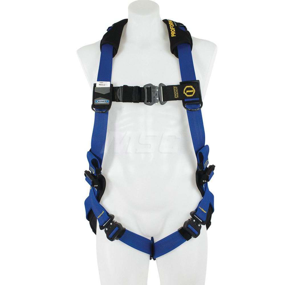 Fall Protection Harnesses: 400 Lb, Single D-Ring Style, Size X-Large, For General Industry, Back