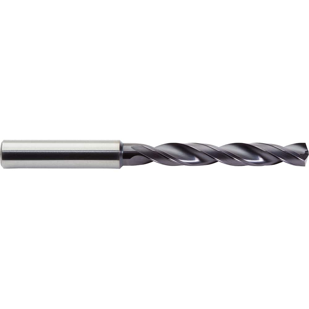 Jobber Length Drill Bit: 0.5625″ Dia, 142 °, Solid Carbide ALtima Plus Finish, 5.24″ OAL, Right Hand Cut, Helical Flute, Straight-Cylindrical Shank