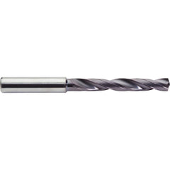 Jobber Length Drill Bit: 0.4016″ Dia, 142 °, Solid Carbide ALtima Plus Finish, 4.6457″ OAL, Right Hand Cut, Helical Flute, Straight-Cylindrical Shank