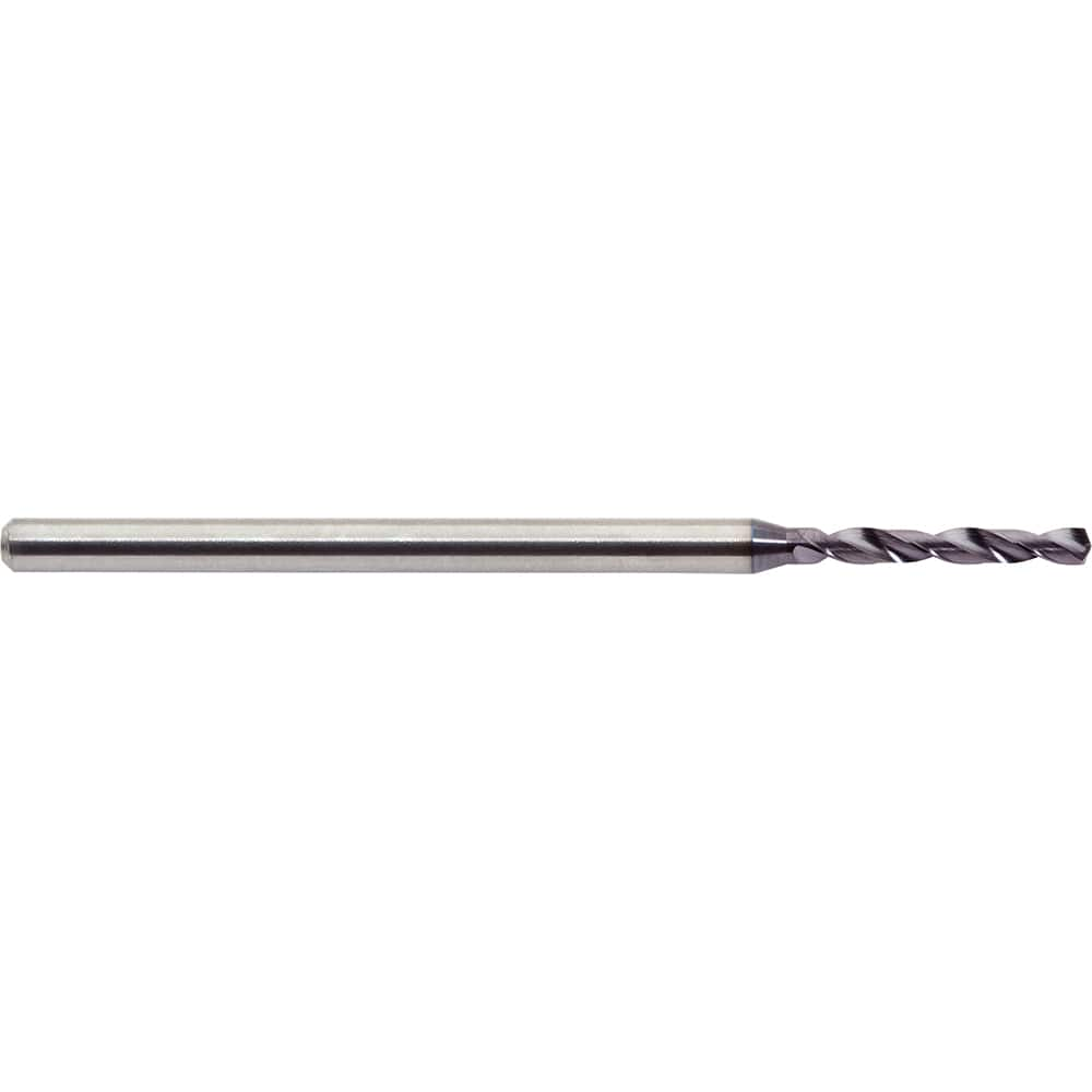 Micro Drill Bit: 0.0886″ Dia, 140 °, Solid Carbide ALtima Finish, RH Cut, Helical Flute, Straight-Cylindrical Shank