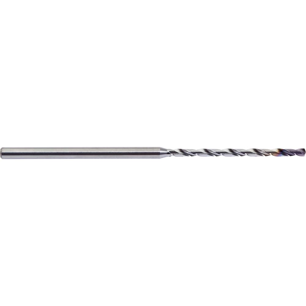 Micro Drill Bit: 0.1024″ Dia, 140 °, Solid Carbide ALtima Finish, RH Cut, Helical Flute, Straight-Cylindrical Shank