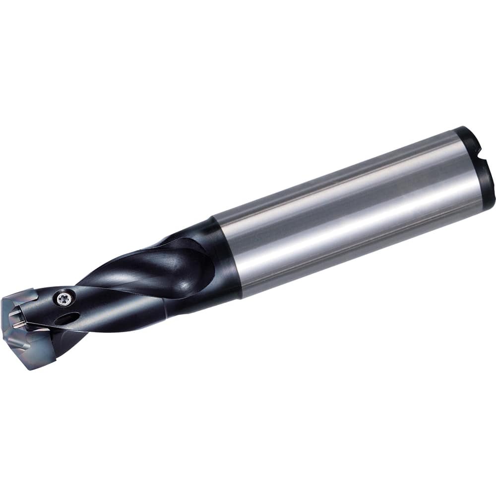 Replaceable Tip Drill: 14 to 14.49 mm Drill Dia, 21.8 mm Max Depth, 16 mm Straight-Cylindrical Shank Seat Size 080, 90.2 mm OAL, Through Coolant