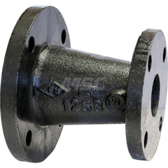 Black Concentric Reducer: 10 x 6″, 125 psi, Threaded Cast Iron, Black Finish, Class 125