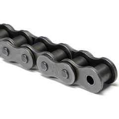 Shuster - 40-1RIVX10, 1/2" Pitch, ANSI 40, Single Strand Chain - Exact Industrial Supply