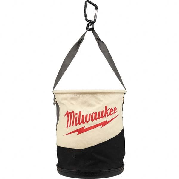 Milwaukee Tool - 2 Pocket, Canvas, Tan/Black Bucket Tool Organizer - Benchmark Tooling