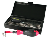53 Piece - TorqueVario-S Handle 10-50 In/Lbs Handle - #28595 - Includes: Slotted; Phillips; Torx®; Hex Inch & Metric; Pozi; Torq Set and Triwing Bits - Storage Box - Benchmark Tooling