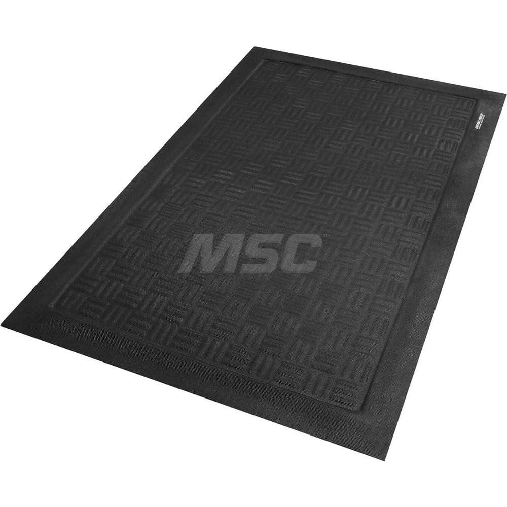 M + A Matting - Anti-Fatigue Matting; Dry or Wet Environment: Dry ; Length (Feet): 3.200 ; Width (Inch): 24 ; Width (Feet): 2.00 ; Thickness (Inch): 7/16 ; Surface Pattern: Ribbed - Exact Industrial Supply