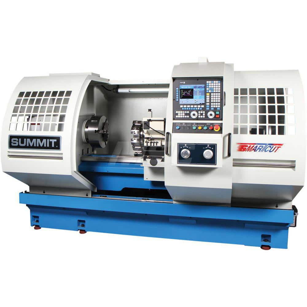 Summit - CNC Lathes; Precision: No ; Swing (Inch): 20 ; Swing (Decimal Inch): 20.0000 ; Swing (mm): 20.00 ; Swing Over Cross Slide (Decimal Inch): 11.5000 ; Swing Over Cross Slide (mm): 11.50 - Exact Industrial Supply