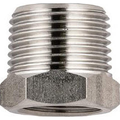 Aignep USA - Stainless Steel Pipe Fittings; Type: Reducer ; Fitting Size: 3/8 x 1/4 ; End Connections: BSPT x BSPP ; Material Grade: 316L Stainless Steel ; Pressure Rating (psi): 290 - Exact Industrial Supply