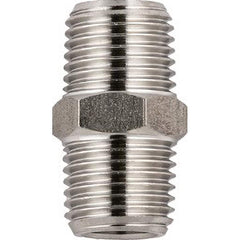 Aignep USA - Stainless Steel Pipe Nipples & Pipe; Style: Nipple ; Pipe Size: 1/2 (Inch); Length (Inch): 1 ; Material Grade: 316L Stainless Steel - Exact Industrial Supply