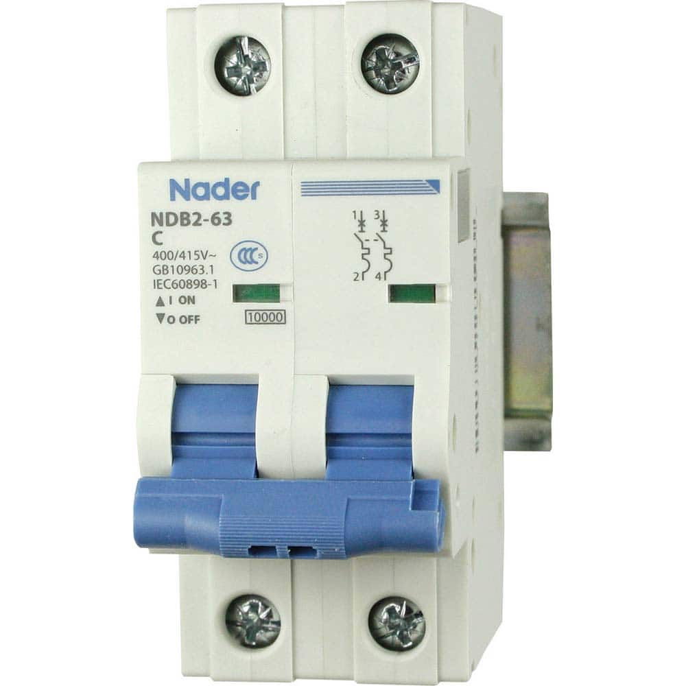 Automation Systems Interconnect - Circuit Breakers; Circuit Breaker Type: Miniature Circuit Breaker ; Amperage: 10 ; Number of Poles: 2 ; Breaking Capacity: 10 kA @ 400/415 VAC ; Tripping Mechanism: Thermal-Magnetic ; Terminal Connection Type: Screw - Exact Industrial Supply