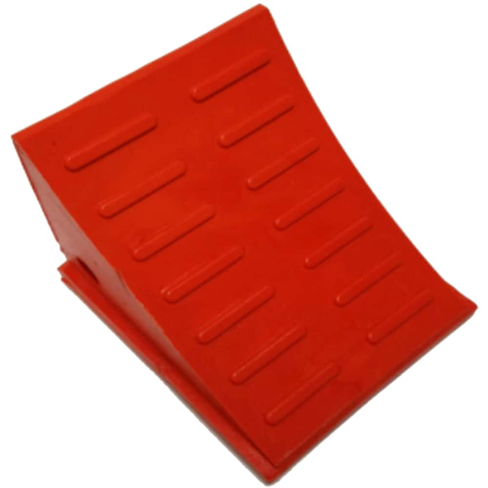 Vestil - Wheel Chocks; Width (Inch): 6-29/32 ; Height (Inch): 7-1/2 ; Depth (Inch): 8-1/2 ; Material: Polyurethane - Exact Industrial Supply