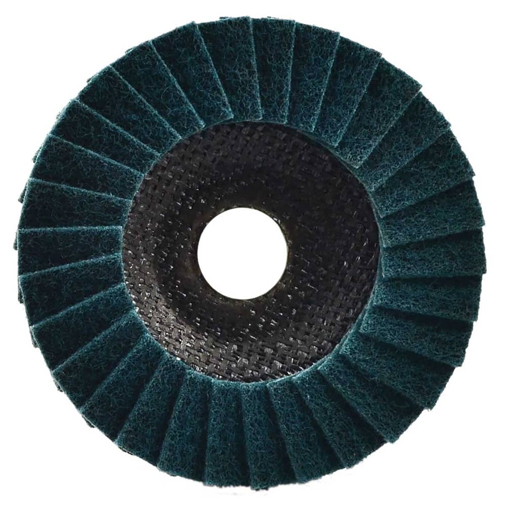 Superior Abrasives - Flap Discs; Abrasive Type: Non-Woven ; Flap Disc Type: Type 27 ; Disc Diameter (Inch): 4-1/2 ; Abrasive Material: Aluminum Oxide ; Grade: Very Fine ; Attaching System: Arbor - Exact Industrial Supply