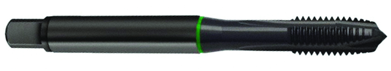 3/8-16 Dia. - 2B - 3 FL - Cobalt Plug Green Ring Tap - Blk-Ox FORM-B DIN 374 - Benchmark Tooling