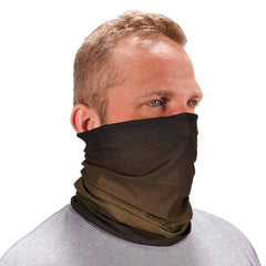 Ergodyne - Hats, Headbands & Bandanas; Garment Style: Gaiter ; Garment Type: Washable ; Garment Color: Olive ; Garment Size: Universal ; Garment Material: High-Performance Knit Fabric ; Color Pattern: Solid - Exact Industrial Supply