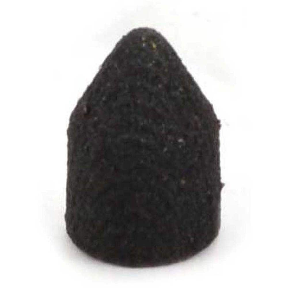 Superior Abrasives - Cones & Plugs; Maximum Diameter (Inch): 1/2 ; Abrasive Material: Aluminum Oxide ; Grit: 280 ; Wheel Type Number Code: 17 ; Arbor Hole Thread Size: 1/4 ; Shape: Cone - Exact Industrial Supply