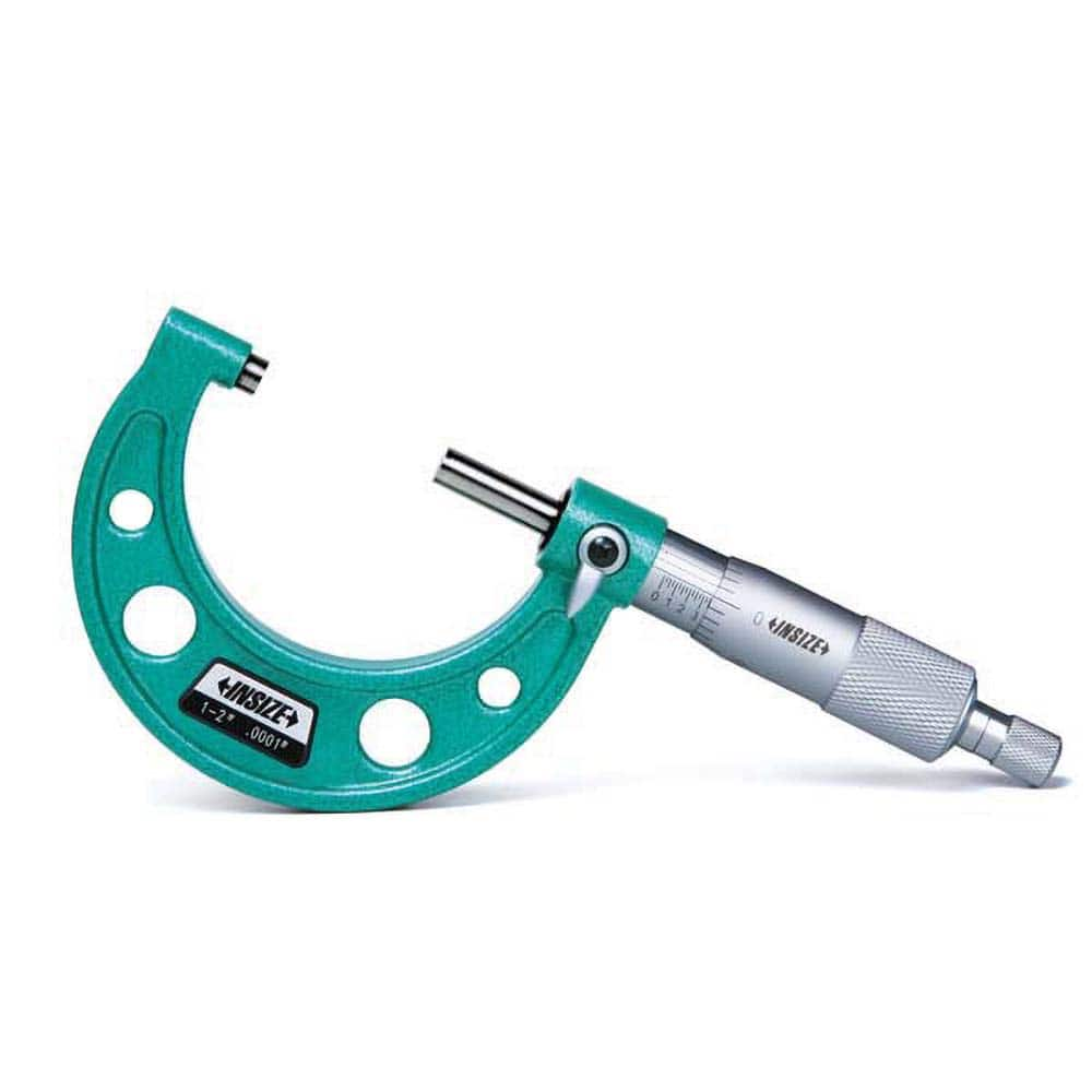 Insize USA LLC - Mechanical Outside Micrometers; Minimum Measurement (Inch): 5 ; Minimum Measurement (Decimal Inch): 5 ; Maximum Measurement (Decimal Inch): 6 ; Graduation (Decimal Inch): 0.0001 ; Features: None ; Thimble Type: Ratchet Stop - Exact Industrial Supply