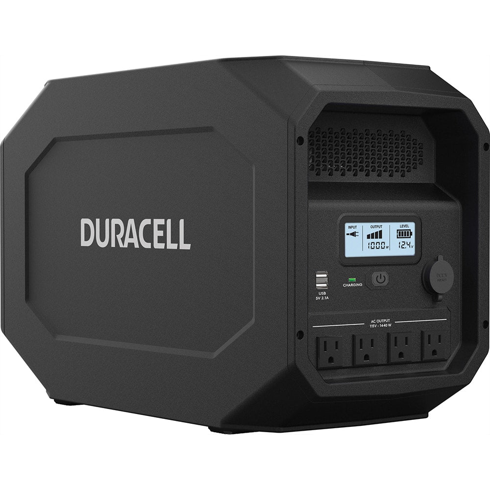 Duracell - Portable Power Generators; Fuel Type: Electric ; Starting Method: Power Switch ; Wattage: 1440 ; Horsepower (HP): 0 ; Receptacle Type: 3 Prong ; Voltage: 115VAC - Exact Industrial Supply