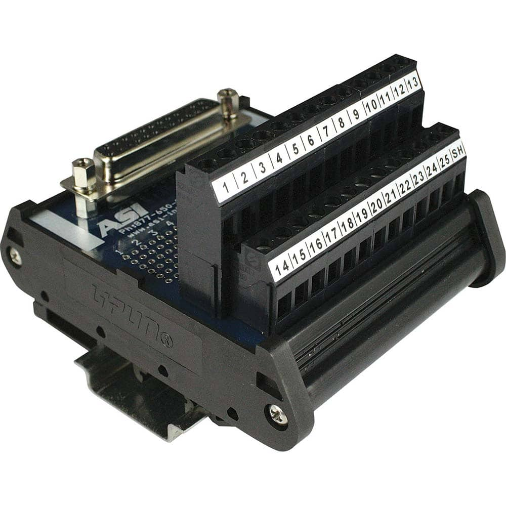 Automation Systems Interconnect - Interface Relay Modules; Input Amperage (mA): 0.01 ; Input Amperage: 0.01 ; Coil Voltage: 24 VDC ; Mounting Type: DIN Rail ; For Use With: Connecting 25 pin Female D-Sub Connector to Wire - Exact Industrial Supply