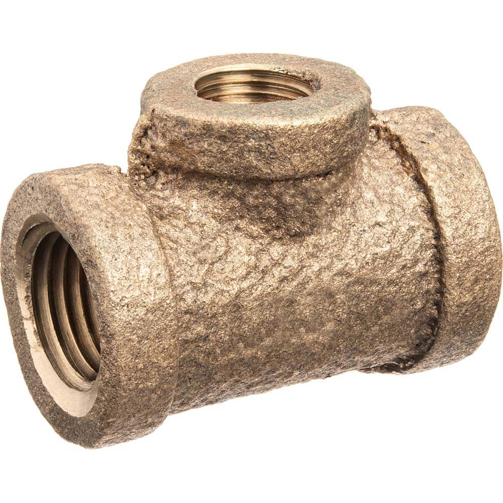 USA Sealing - Brass & Chrome Pipe Fittings; Type: Reducing Branch Tee ; Fitting Size: 3/4 x 3/4 x 1/4 ; End Connections: FNPT x FNPT x FNPT ; Material: Brass ; Pressure Rating (psi): 125 ; Finish/Coating: Uncoated - Exact Industrial Supply