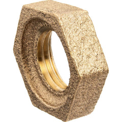 USA Sealing - Brass & Chrome Pipe Fittings; Type: Locknut ; Fitting Size: 1 ; End Connections: FNPSL ; Material: Brass ; Pressure Rating (psi): 125 ; Finish/Coating: Uncoated - Exact Industrial Supply