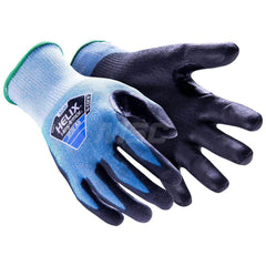 Cut, Puncture & Abrasive-Resistant Gloves: Size XL, ANSI Cut A5, ANSI Puncture 4, Polyurethane, HPPE Blend Blue, Palm & Fingers Coated, HPPE Blend Lined, HPPE Blend Back, Textured Grip, ANSI Abrasion 5