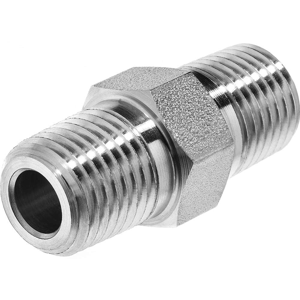 USA Sealing - Galvanized Pipe Fittings; Type: Adapter ; Fitting Size: 1/2 x 1/2 (Inch); Classification: Instrumentation ; Liquid and Gas Pressure Rating (psi): 4900 ; Steam Pressure Rating (psi): 4400 ; Material: Steel - Exact Industrial Supply