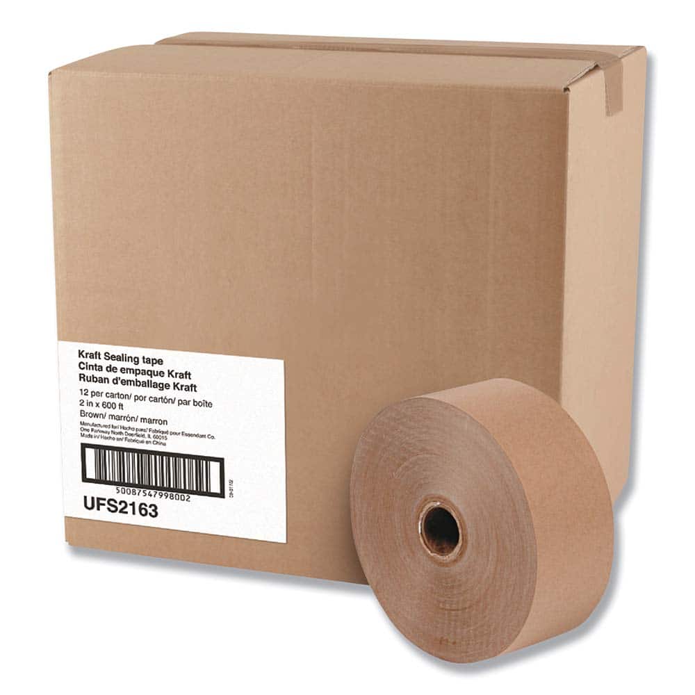 GEN - Packing Tape; Tape Type: Sealing ; Color: Brown ; Adhesive Material: Water Activated ; Width (Inch): 3 ; Length: 600' ; Material Type: Kraft Paper - Exact Industrial Supply