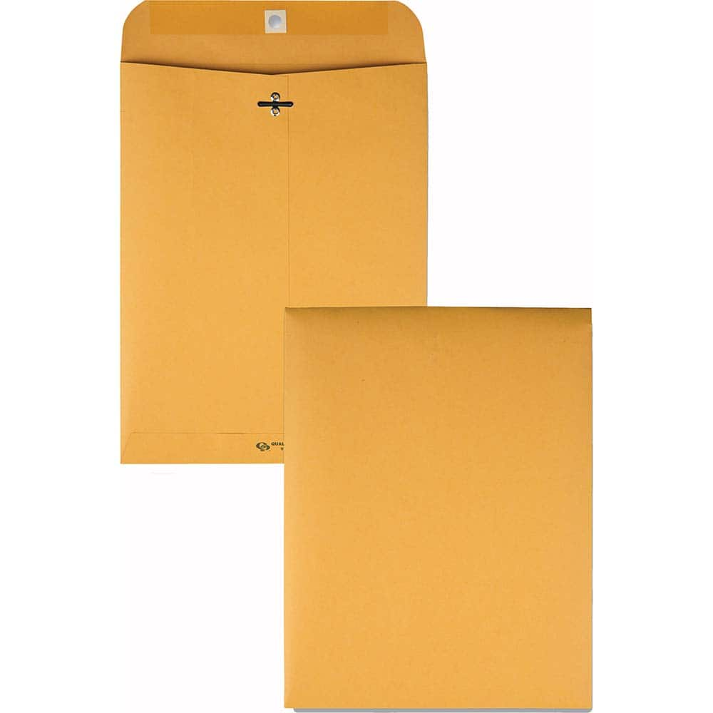 Quality Park - Mailers, Sheets & Envelopes; Type: Clasp Envelope ; Style: Clasp w/Gummed Flap ; Width (Inch): 11-1/2 ; Length (Inch): 8-3/4 ; Box Quantity: 100 ; Size: 8.75 x 11.5 - Exact Industrial Supply