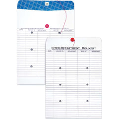 Quality Park - Mailers, Sheets & Envelopes; Type: Inter-Department Envelopes ; Style: String & Button ; Width (Inch): 13 ; Length (Inch): 10 ; Box Quantity: 100 ; Size: 10 x 13 - Exact Industrial Supply