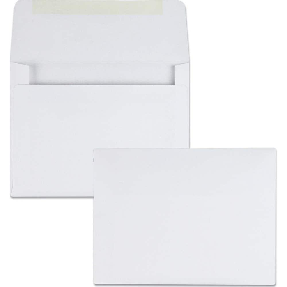 Quality Park - Mailers, Sheets & Envelopes; Type: Greeting Card Envelope ; Style: Gummed Flap ; Width (Inch): 5-3/4 ; Length (Inch): 4-3/8 ; Box Quantity: 500 ; Size: 4.38 x 5.75 - Exact Industrial Supply